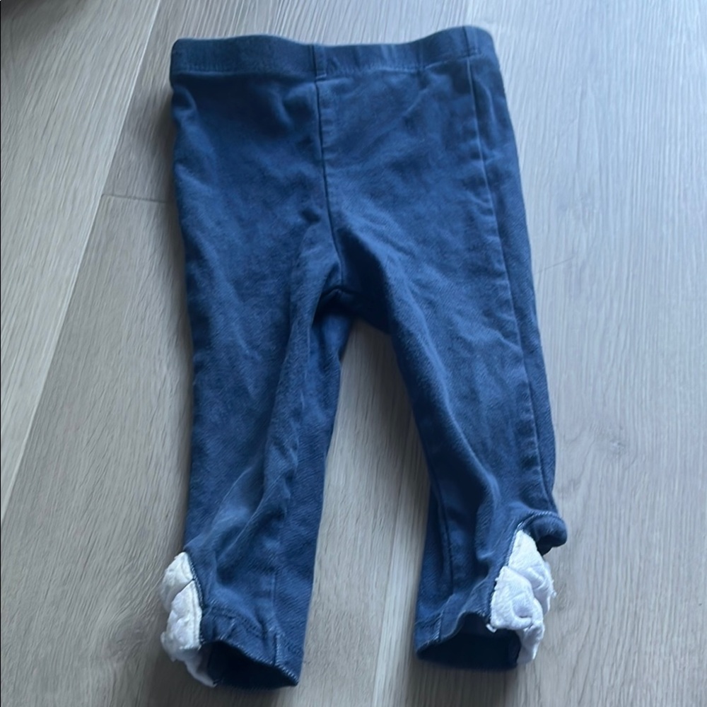 Calvin Klein Blue Leggings with Stretch and bow Details 12 months